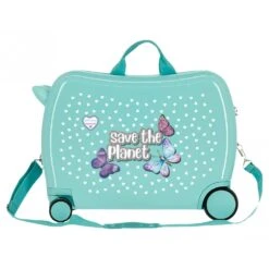 Maleta Infantil Correpasilos Movom Save The Planet Azul -Almacenamiento De Viaje 10072