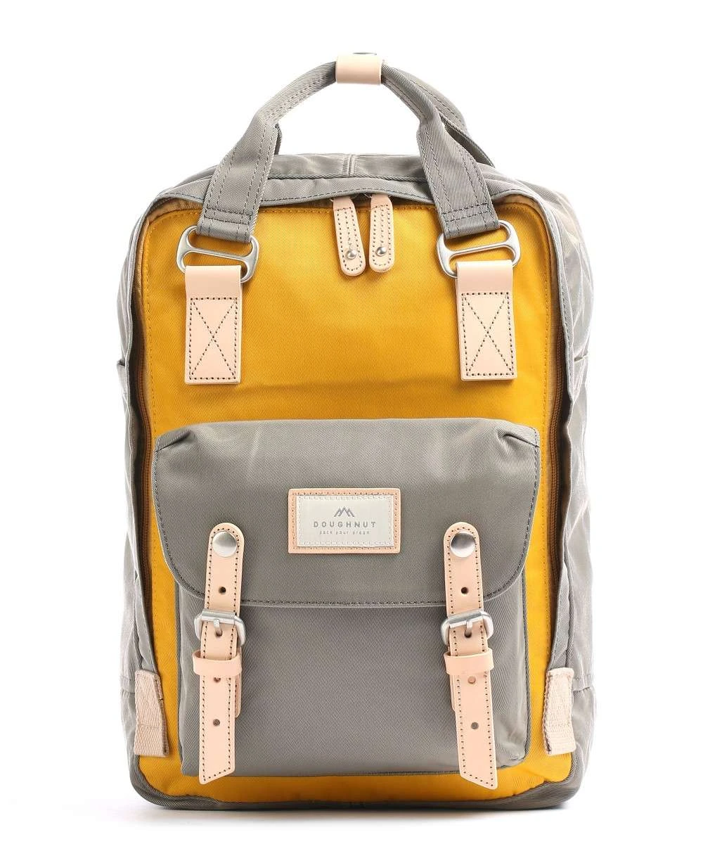 Mochila Doughnut Macaroon D010 Amarillo + Gris 3 Mochila Doughnut Macaroon D010 Amarillo + Gris