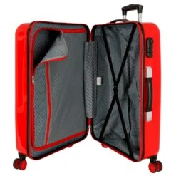 Maleta Mediana 68 Cm 4 Ruedas Rigida Spiderman Pop -Almacenamiento De Viaje 1669