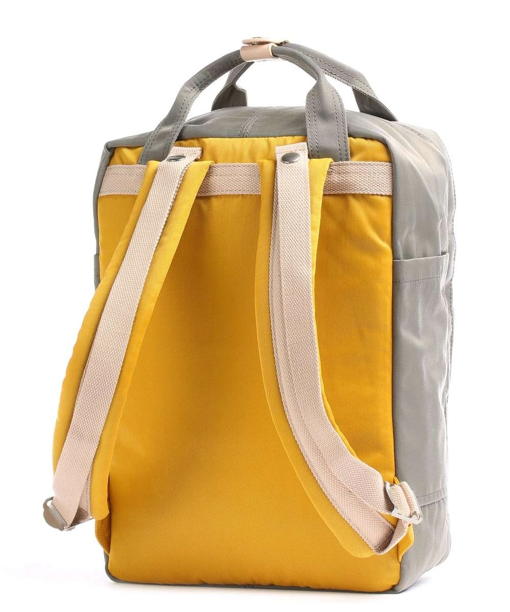 Mochila Doughnut Macaroon D010 Amarillo + Gris 4 Mochila Doughnut Macaroon D010 Amarillo + Gris - Imagen 2