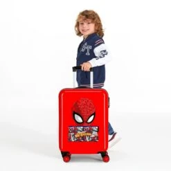 Maleta Cabina 55 Cm 4 Ruedas Rigida Spiderman Comic