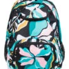 Mochila Escolar 2 Comp. Roxy Shdv Sw Ptr Negra Flores Verdes ERJBP04356-KV -Almacenamiento De Viaje 21808