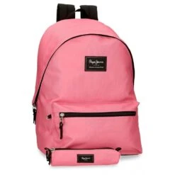 Pepe Jeans Mochila Portaordenador+estuche PPJ Aris Colorful Fucsia Claro