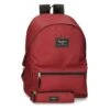 Pepe Jeans Mochila Portaordenador+estuche PPJ Aris Evergreen Rojo Oscuro -Almacenamiento De Viaje 22030
