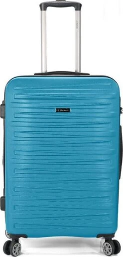 Maleta Cabina 55 Cm Benzi Rigida 4 Ruedas Dobles Turquesa