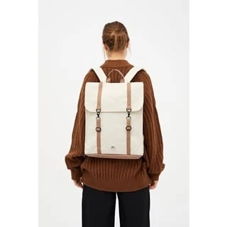 Mochila Lefrik Handy Metal Hook Crudo ( Ecru/Tobacco ) 4 Mochila Lefrik Handy Metal Hook Crudo ( Ecru/Tobacco ) - Imagen 2