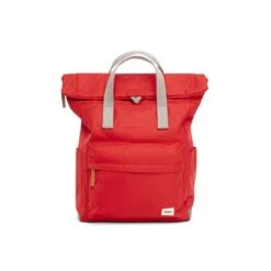 Mochila Roka London Canfield B Mediana Sostenible Nylon Rojo (Cranberry)