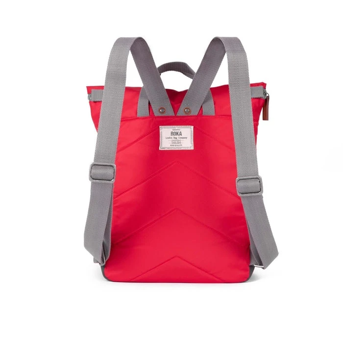 Mochila Roka London Canfield B Mediana Sostenible Nylon Rojo(Mars Red) 5 Mochila Roka London Canfield B Mediana Sostenible Nylon Rojo(Mars Red) - Imagen 3