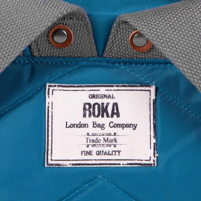 Mochila Roka London Bantry B Mediana Sostenible Nylon Turquesa (marine) 4 Mochila Roka London Bantry B Mediana Sostenible Nylon Turquesa (marine) - Imagen 2