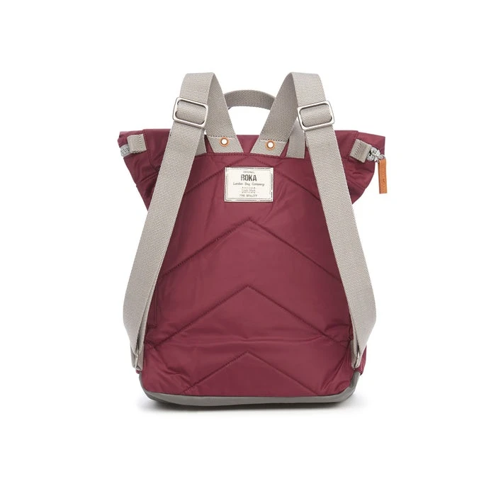 Mochila Roka London Canfield B Pequeña Sostenible Nylon Morada (Plum) 5 Mochila Roka London Canfield B Pequeña Sostenible Nylon Morada (Plum) - Imagen 3