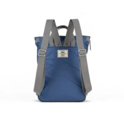 Mochila Roka London Canfield B Pequeña Sostenible Nylon Azul (Burnt Blue) -Almacenamiento De Viaje 27445