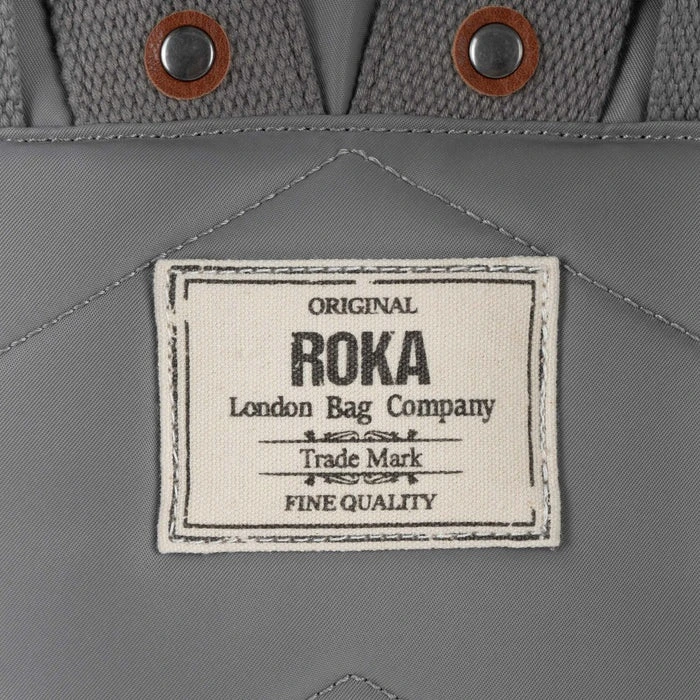 Mochila Roka London Canfield B Mediana Sostenible Nylon Gris (Stormy) 7 Mochila Roka London Canfield B Mediana Sostenible Nylon Gris (Stormy) - Imagen 5