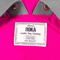 Mochila Roka London Canfield B Mediana Sostenible Nylon Rosa (candy) -Almacenamiento De Viaje 27979