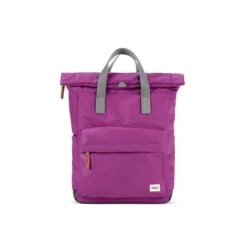 Mochila Roka London Canfield B Pequeña Sostenible Nylon Violeta (Violet)
