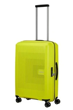 Maleta Mediana 67 Cm 4 Ruedas American Tourister Aerostep Lima ( Light Lima -Almacenamiento De Viaje 28971
