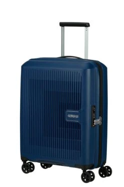 Maleta Cabina 55 Cm 4 Ruedas American Tourister Aerostep Azul Marino