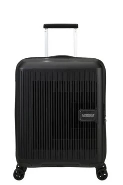 Maleta Cabina 55 Cm 4 Ruedas American Tourister Aerostep Negro ( Black ) -Almacenamiento De Viaje 29014