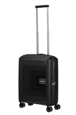 Maleta Cabina 55 Cm 4 Ruedas American Tourister Aerostep Negro ( Black ) -Almacenamiento De Viaje 29077