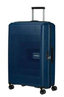 Maleta Grande 77 Cm 4 Ruedas American Tourister Aerostep Azul Marino