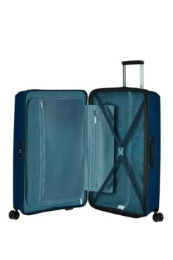 Maleta Grande 77 Cm 4 Ruedas American Tourister Aerostep Azul Marino -Almacenamiento De Viaje 29496
