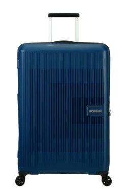 Maleta Grande 77 Cm 4 Ruedas American Tourister Aerostep Azul Marino -Almacenamiento De Viaje 29517