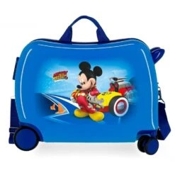 Disney Maleta Infantil Ruedas Multidireccionales Lets Roll Mickey Azul