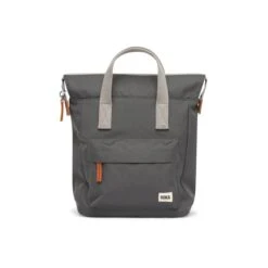 Mochila Roka London Bantry B Pequeña Sostenible Canvas Gris (Carbon)