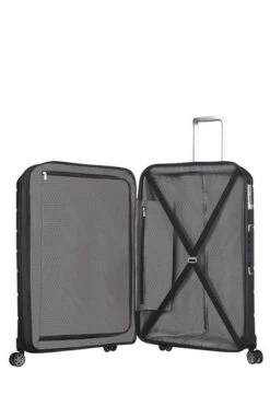 Maleta Grande 75 Cm 4 R Exp Samsonite Flux Negro -Almacenamiento De Viaje 30245