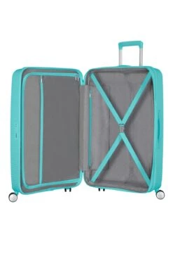Maleta Grande 77 Cm Exp 4 R American Tourister Soundbox Turquesa (poolside -Almacenamiento De Viaje 31440