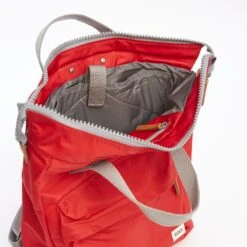 Mochila Roka London Bantry B Mediana Sostenible Nylon Rojo (Cranberry) -Almacenamiento De Viaje 31687