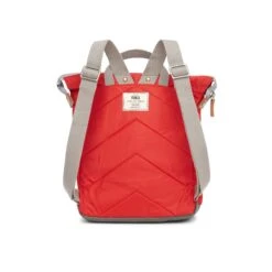 Mochila Roka London Bantry B Mediana Sostenible Nylon Rojo (Cranberry) -Almacenamiento De Viaje 31710