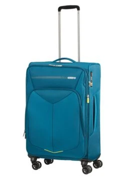 Maleta Mediana 67 Cm 4 Ruedas Exp American Tourister Summerfunk Azul (Teal -Almacenamiento De Viaje 32406
