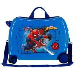 Marvel Maleta Infantil Correpasillos Spiderman Red 2 Ruedas Multidireccionales -Almacenamiento De Viaje 3536
