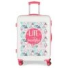 Maleta Mediana 67 Cm 4 Ruedas Rígida Roll Road Life -Almacenamiento De Viaje 3798