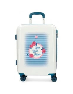 Maleta Cabina 55 Cm 4 Ruedas Rigida Roll Road Rose